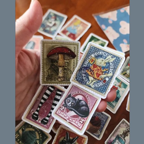 27pcs Alice in Wonderland Theme Stickers - Scrapbook Decals - Picture 4 of 5